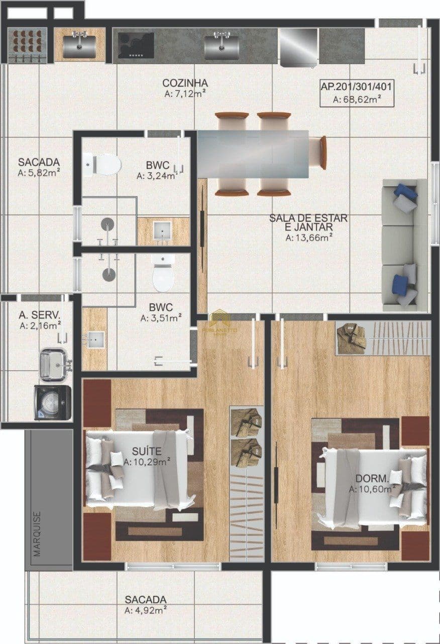 Apartamento em Guanabara, Joinville — foto 3