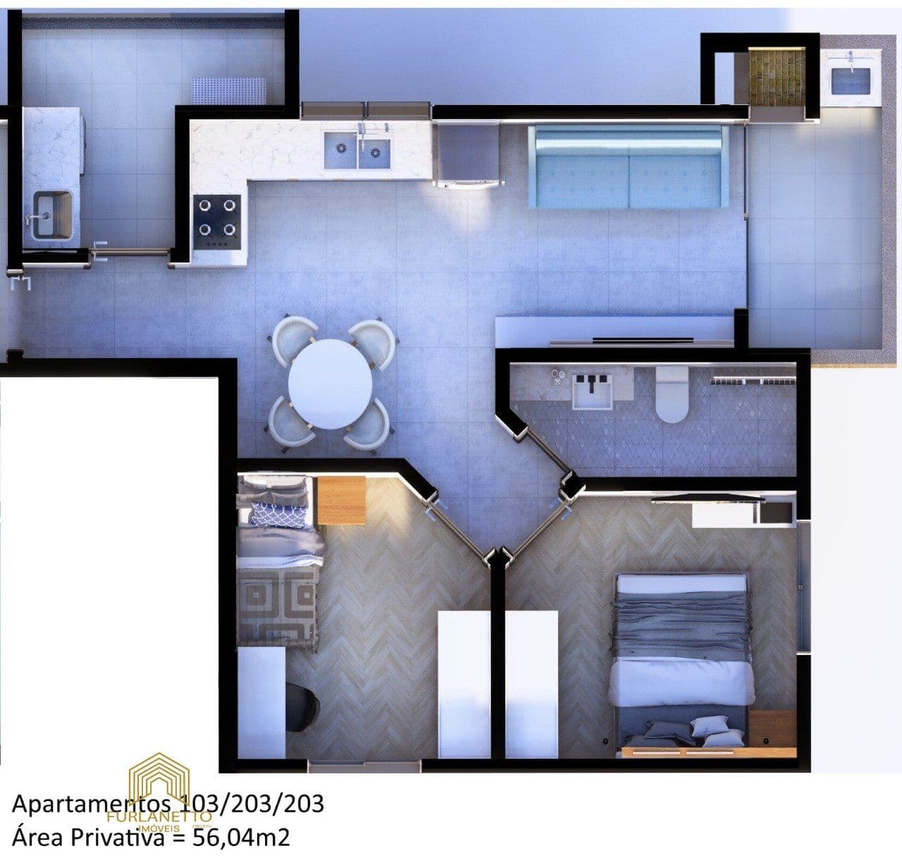 Apartamento em Aventureiro, Joinville — foto 3