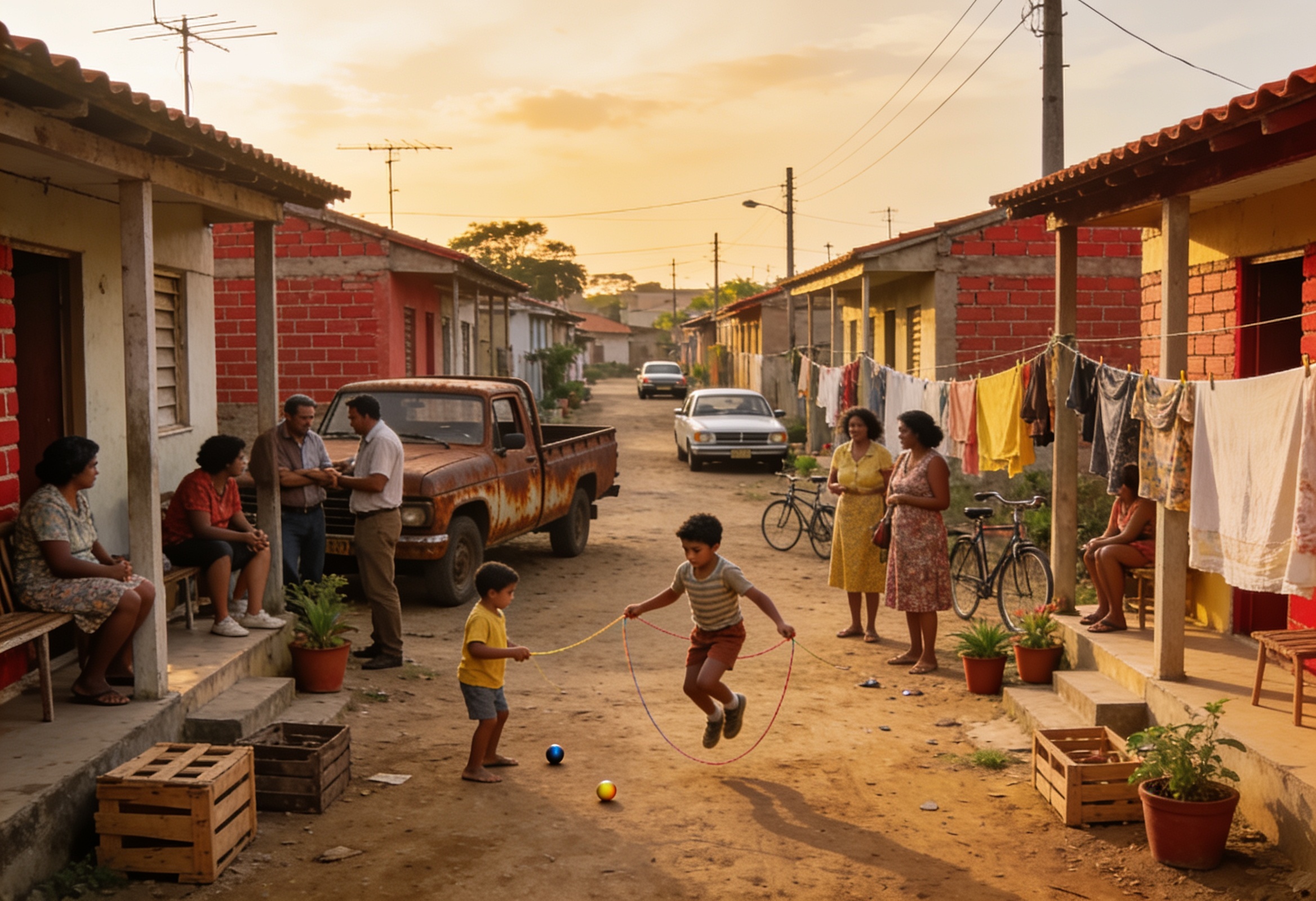 Bairro popular de Joinville com casas e ruas arborizadas, décadas de história comunitária